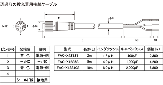 FAC-X42S10S 外形寸法図