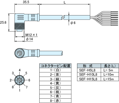 SEF-H10L8 外形寸法図
