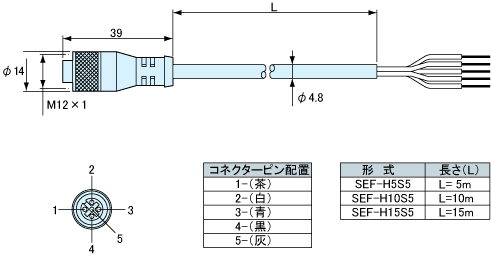 SEF-H10S5 外形寸法図