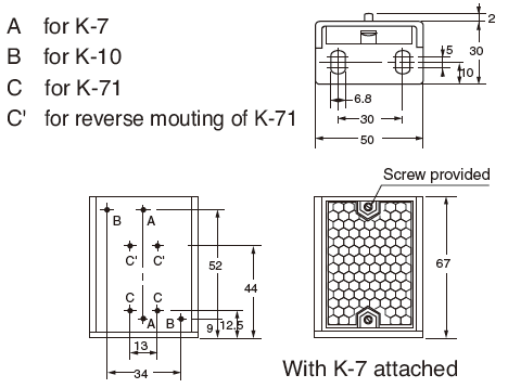 G-K7B 外形寸法図