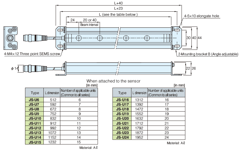 JS-U6 Dimension