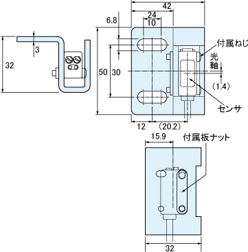 GN-PCB2 外形寸法図