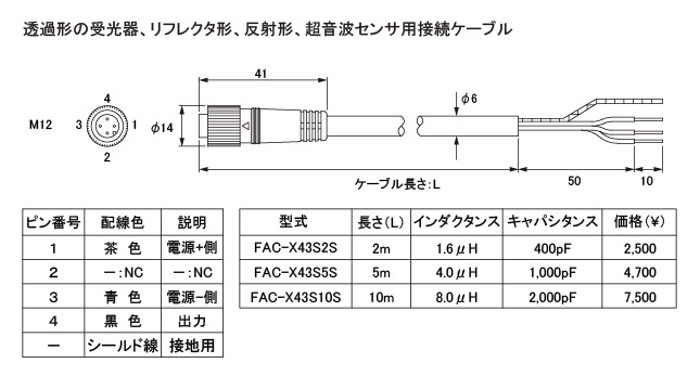 FAC-X43S10S 外形寸法図