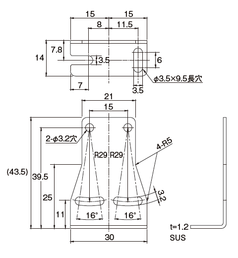 BK-001 外形寸法図