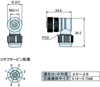SEF-CL8 外形寸法図