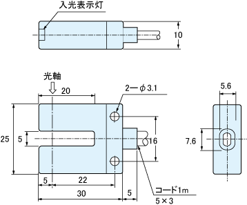 PUシリーズ | 竹中電子工業株式会社 | 光電子センサーとセンサー 